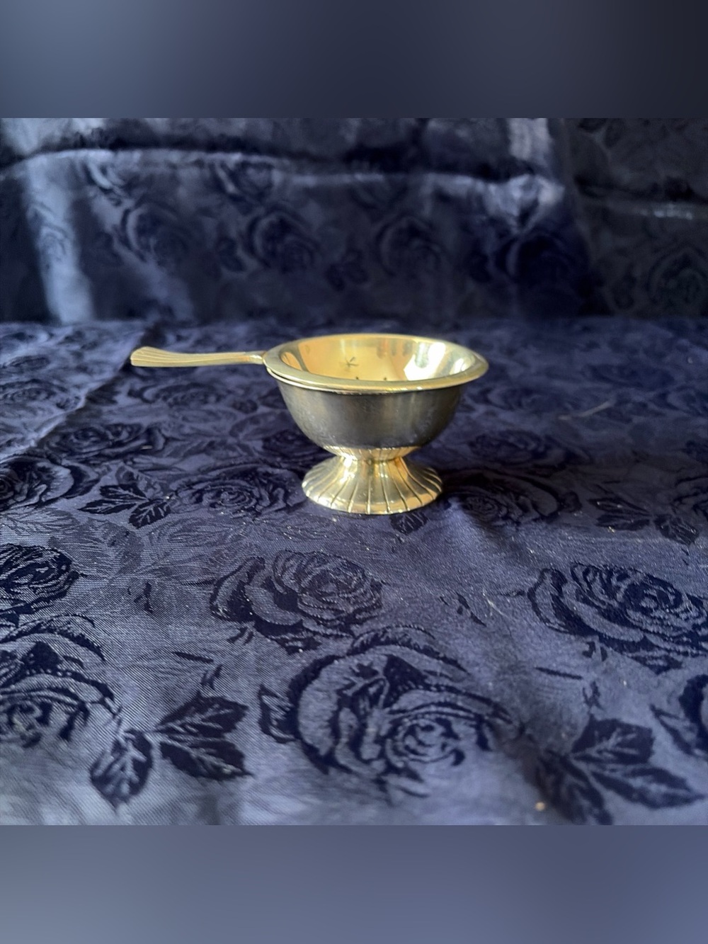 Vintage Douwe Egbert Silver Plated Tea Strainer And Drip Cup